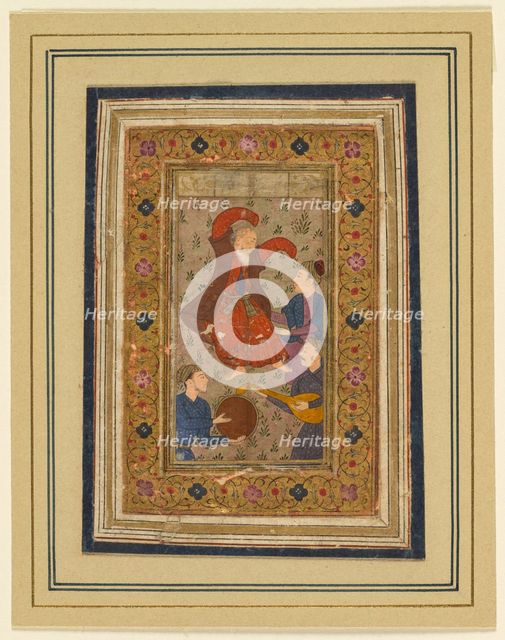 A dancing dervish and three musicians…(Persian, 1555-1591), 1637. Creator: Unknown.