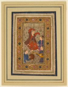 A dancing dervish and three musicians…(Persian, 1555-1591), 1637. Creator: Unknown