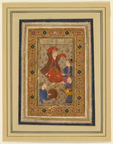 A dancing dervish and three musicians…(Persian, 1555-1591), 1637. Creator: Unknown