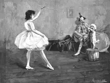 '"A Dancing Lesson" after C. Maciver Greirson 1890. Creator: Charles MacIver Grierson