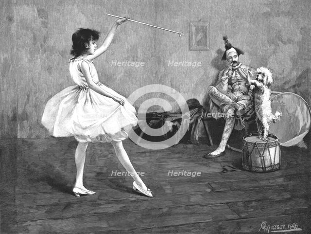 ''"A Dancing Lesson" after C. Maciver Greirson', 1890. Creator: Charles MacIver Grierson.