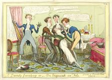 A Dandy Fainting, published December 11, 1818. Creator: Isaac Robert Cruikshank