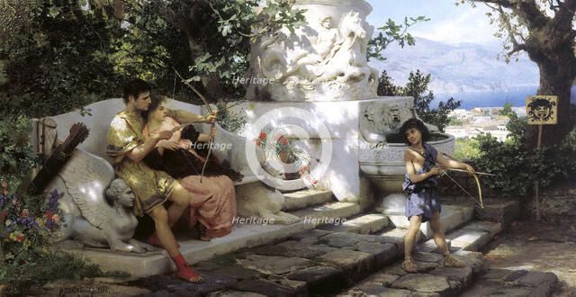 'A Dangerous Lesson', 1886.  Artist: Henryk Siemiradzki