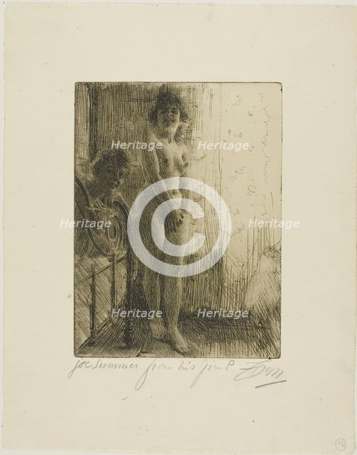 A Dark Corner, 1903. Creator: Anders Leonard Zorn.