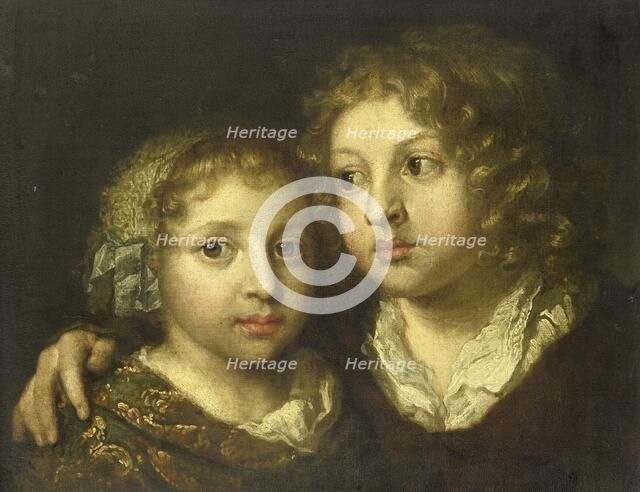 A daughter and a son (Constantijn?) of the artist, 1661-1684. Creator: Gaspar Netscher.