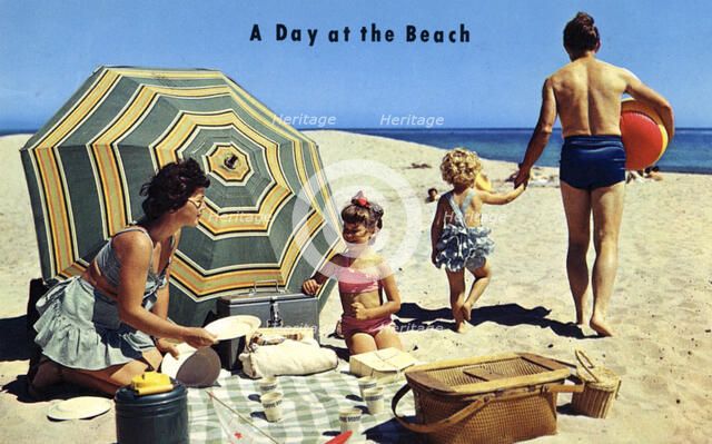 'A Day at the Beach', USA, 1959. Artist: Unknown