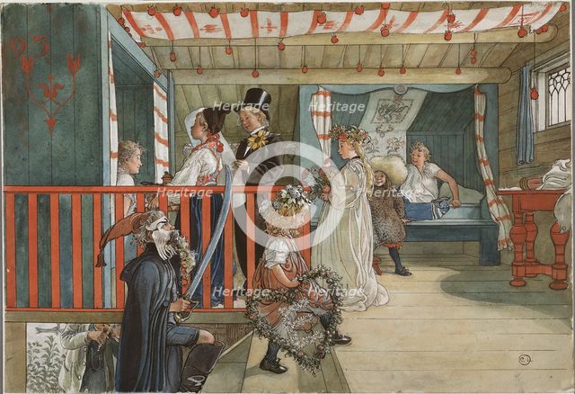 A Day of Celebration. From A Home (26 watercolours), 1895. Creator: Carl Larsson.