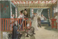 A Day of Celebration. From A Home (26 watercolours), 1895. Creator: Carl Larsson