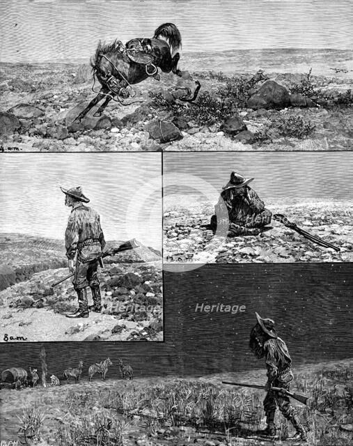 A day’s antelope-hunting in Nevada, North America, 1890. Creator: Unknown.