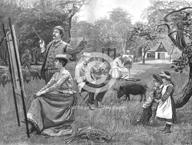 ''A Day with the Sketching Club at Bushey', 1890. Creator: Unknown.