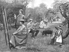 'A Day with the Sketching Club at Bushey 1890. Creator: Unknown