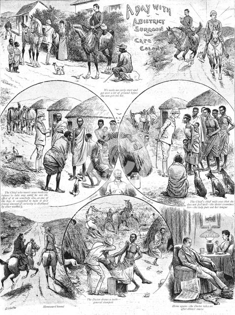 ''A Day with a District Surgeon at Cape Colony', 1891. Creator: Unknown.