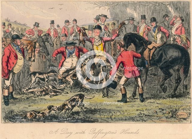 'A Day with Puffington's Hounds', 1865. Artists: Bradbury, Evans and Co, Hablot Knight Browne, John Leech.