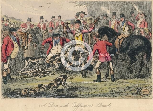 'A Day with Puffington's Hounds', 1865. Artists: Bradbury, Evans and Co, Hablot Knight Browne, John Leech.