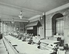 A day technical class for boys at the Central School of Arts and Crafts, Camden, London, 1911