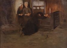 A Death-Bed in Brittany, late 19th-early 20th century. Creator: Allan Österlind