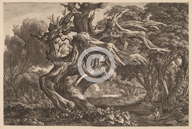 A Dead Oak Tree, c. 1830. Creator: Carl Wilhelm Kolbe the elder.