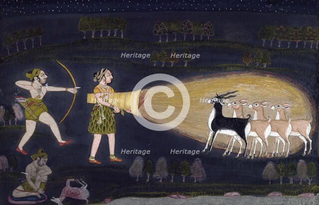 A Deer Hunt, c1775. Creator: Unknown.