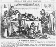 A Degenerate Daughter 1870. Creator: George du Maurier