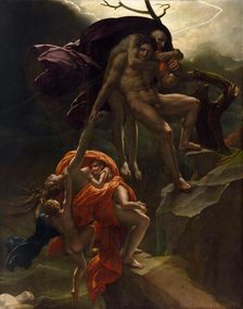 A Deluge Scene (Une scène de déluge), ca 1806. Creator: Girodet de Roucy Trioson, Anne Louis (1767-1824)