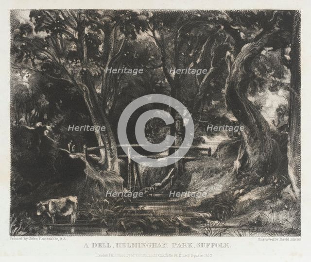 A Dell, Helmingham Park, Suffolk, 1830. Creator: David Lucas.