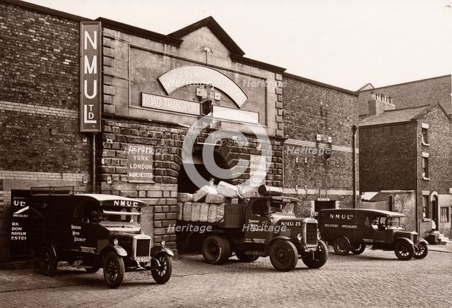 A depot of NMU (Northern Motor Utilties Ltd), 1927. Artist: Unknown