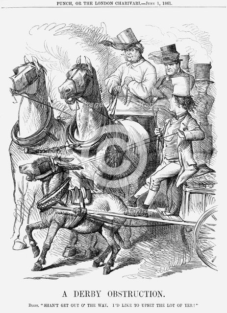 'A Derby Obstruction', 1861. Creator: Unknown.