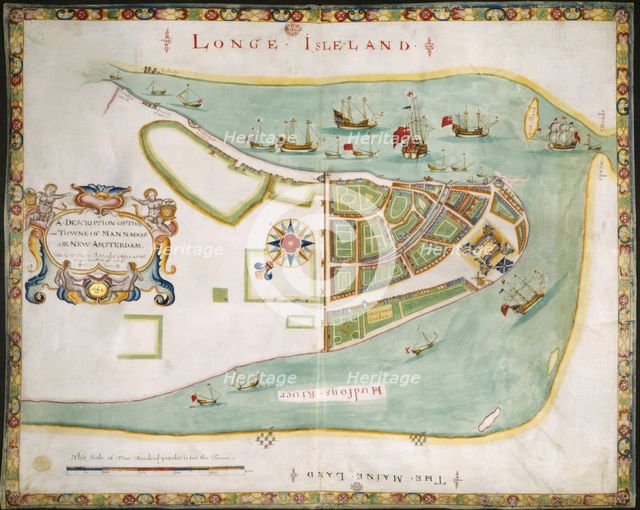 A Description of the Towne of Mannados or New Amsterdam, September 1661, (1664). Creator: Unknown.