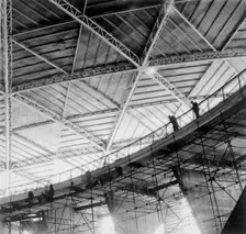 A detail shot of the construction work at the Festival of Britain site, London, April 1949. Creator: Henry Grant
