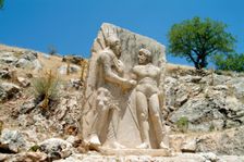A dexiosis relief, Arsameia, Turkey. Creator: Samuel Magal