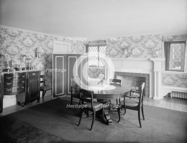 A Dining room, clubhouse, New York City, between 1900 and 1910. Creator: William H. Jackson.