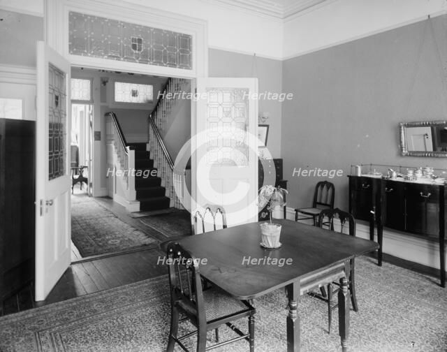 A Dining room, probably in a clubhouse, New York City, between 1900 and 1910. Creator: William H. Jackson.