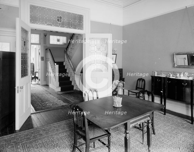 A Dining room, probably in a clubhouse, New York City, between 1900 and 1910. Creator: William H. Jackson.