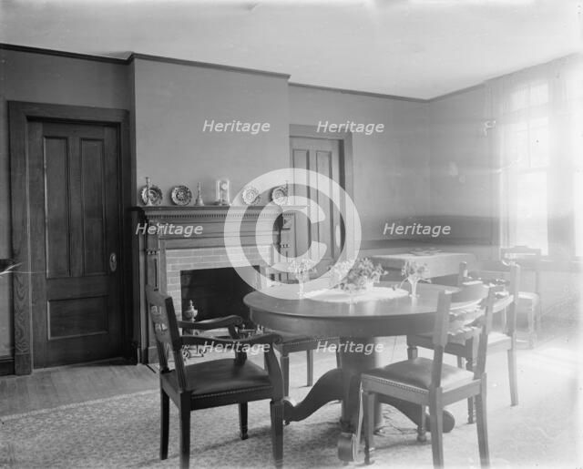 A Dining room, probably in clubhouse, New York City, between 1900 and 1910. Creator: Unknown.