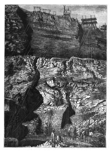 A diamond mine at Kimberley, Griqualand West, (Northern Cape, South Africa), c1890