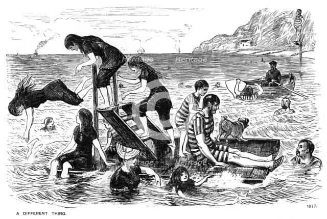 'A Different Thing', 1877 (1891).  Artist: George du Maurier