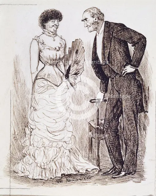 A Diplomatic Answer, 1882. Creator: George du Maurier.