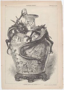 A Diplomatic (Chinese) Design Presented to U.S., 1881. Creator: Thomas Nast