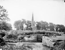 A distant prospect of Holy Trinity church, Stratford upon Avon, Warwickshire. Artist: Henry Taunt