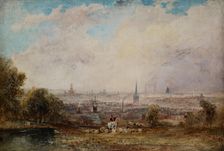 A Distant View of Birmingham, 1825-1830. Creator: Thomas Creswick
