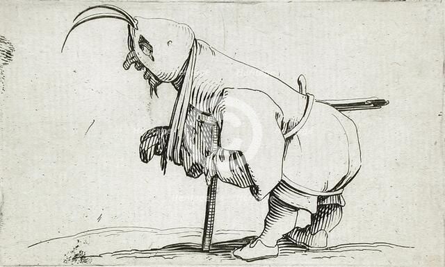 A Disabled Man Weaving a Hood, 1616. Creator: Jacques Callot.