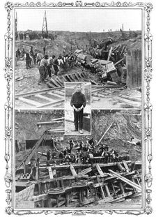 A disaster of which heroes were born: the Dock Disaster at Newport..., 1909. Creators: Illustrations Bureau, Bolak