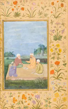 A Discourse Between Muslim Sages (image 1 of 6), c1630. Creator: Govardhan