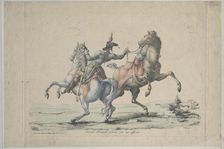 A Dismounted Horse Reined in by an Officer, 1770-1836. Creator: Carle Vernet