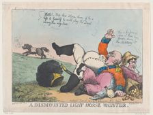 A Dismounted Light Horse Volunteer, June 30, 1804., June 30, 1804. Creator: Thomas Rowlandson