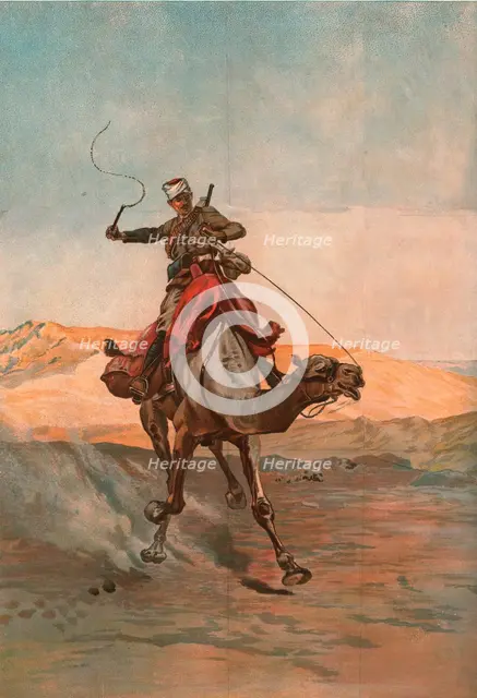 ''A Dispatch-Bearer Egyptian Camel Corps', 1888. Creator: Elizabeth Thompson.