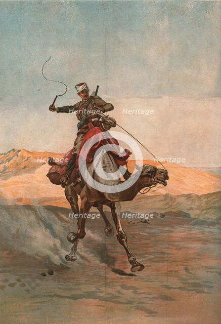 ''A Dispatch-Bearer Egyptian Camel Corps', 1888. Creator: Elizabeth Thompson.