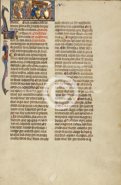 A Dispute About a Burial; Vidal Mayor, about 1290-1310. Creators: Unknown, Michael Lupi de Çandiu.