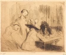 A Dive at Montmartre, 1909. Creator: Jean Louis Forain