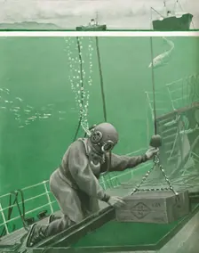 A Diver Working Under Enormous Pressure 1935
